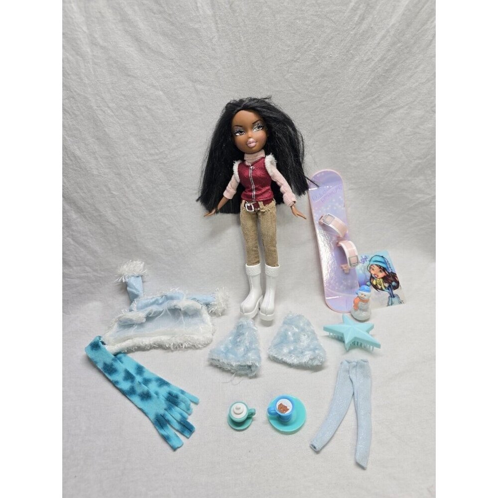 MGA Bratz Wintertime Wonderland Sasha Doll Black Hair- With Accessories And More